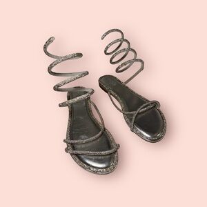 Charlotte Russe Silver Strappy Sandals